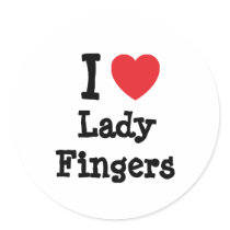 I love Lady Fingers heart T-Shirt stickers