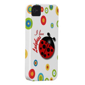 I Love Ladybugs Iphone 4 Cover
