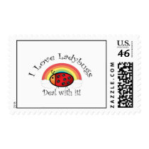 I love ladybugs deal with it postage stamps