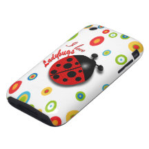 I Love Ladybugs iPhone 3 Tough Case