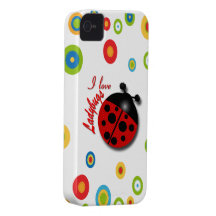 I Love Ladybugs iPhone 4 Cover