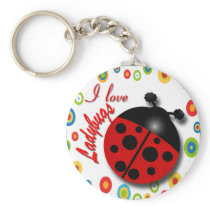 I Love Ladybugs Keychains