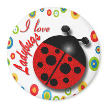 I love Ladybugs Fridge Magnets