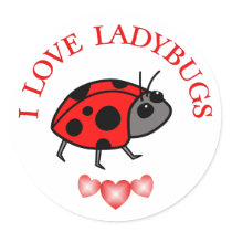 I Love Ladybugs stickers by AllPetsStore I Love Ladybugs stickers