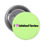 I Love Lakeland Terriers Pinback Button