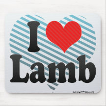 I Love Lamb Mousepads