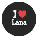I love Lana heart T-Shirt stickers
