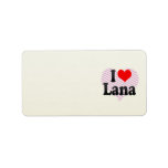I love Lana Address Label