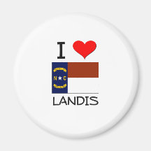 I Love Landis North Carolina Fridge Magnets