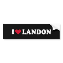 I LOVE LANDON bumper stickers