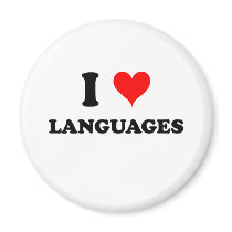 I Love Languages Fridge Magnet