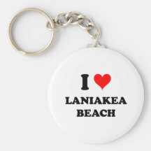 I Love Laniakea Beach Hawaii Key Chains