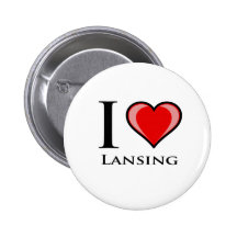 I Love Lansing Buttons