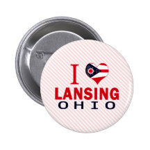 I love Lansing, Ohio Pinback Button