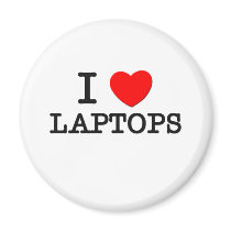 I Love Laptops Magnet