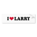 I LOVE LARRY BUMPER STICKERS