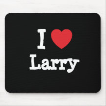 I love Larry heart T-Shirt Mouse Pad
