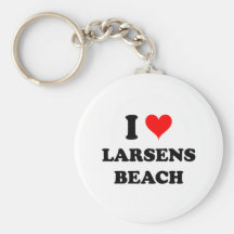 I Love Larsens Beach Hawaii Key Chain