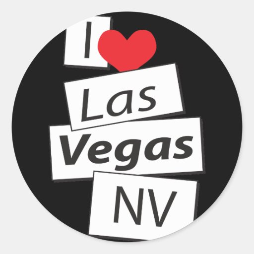I Love Las Vegas NV Classic Round Sticker Zazzle