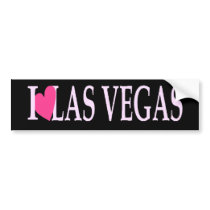 I LOVE Las Vegas (Pink Heart) Bumper Sticker! bumper stickers
