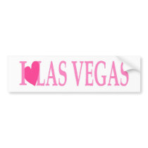 I LOVE Las Vegas (Pink Heart) Bumper Sticker bumper stickers