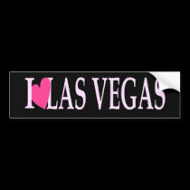 I LOVE Las Vegas (Pink Heart) Bumper Sticker! bumper stickers