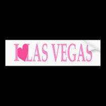 I LOVE Las Vegas (Pink Heart) Bumper Sticker bumper stickers