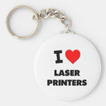 I Love Laser Printers Keychain