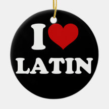 I Love Latin Christmas Tree Ornament