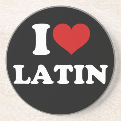I Love Latin Drink Coaster