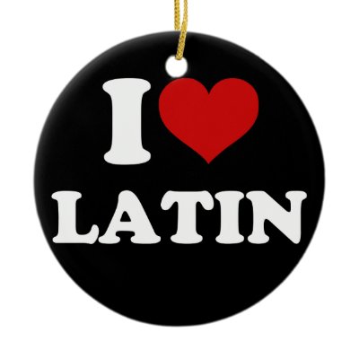 I Love Latin ornaments