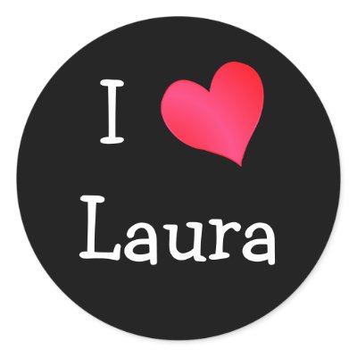 I Love Laura Stickers