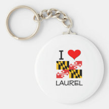I Love Laurel Maryland Key Chain