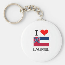 I Love Laurel Mississippi Key Chains