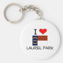 I Love Laurel Park North Carolina Keychains