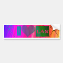 I Love LAX (Lacrosse) Bumper Sticker