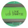 I love LCD smartie Round Stickers