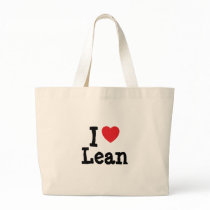 I love Lean heart T-Shirt bags by funnycustomtshirts I love Lean heart T-Shirt bags
