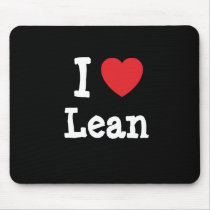 I love Lean heart T-Shirt mousepads