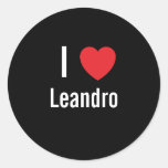 I love Leandro Round Sticker