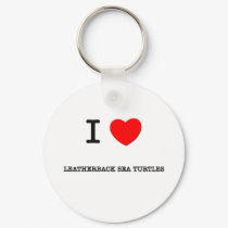 I Love LEATHERBACK SEA TURTLES keychains