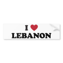 I Love Lebanon Bumper Stickers