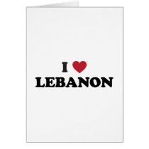 I Love Lebanon Greeting Card