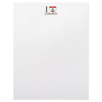 I Love Lebanon letterhead by EthnoShirts I Love Lebanon letterhead