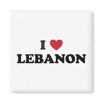 I Love Lebanon Refrigerator Magnet