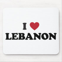 I Love Lebanon Mouse Pads