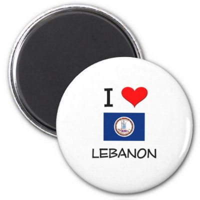 I Love Lebanon Virginia Fridge Magnet