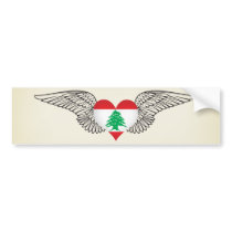 I Love Lebanon -wings Bumper Stickers