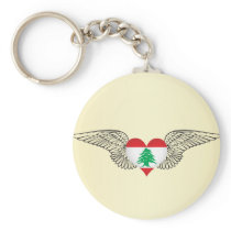 I Love Lebanon -wings Keychains