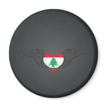 I Love Lebanon -wings Fridge Magnet